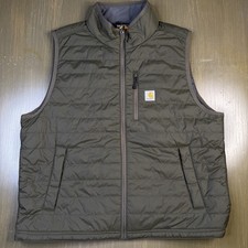 Carhartt Rain Defender Insulated Vest Men s XL Olive Green Relaxed Fit