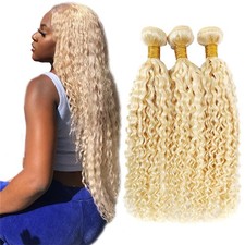 Blonde Deep Wave 613 Bundles Human Hair Blonde Deep Curly Human Hair Bundles 18