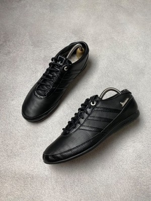 Vintage Y2K Adidas Vespa black leather men's sneakers US8,5 664137 90s 2000 