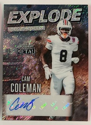 2026 Leaf Metal Cam Coleman Auto Autograph Explode Shimmer Silver #d 12/12