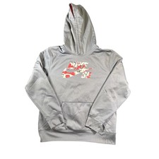 Nike SB Hoodie Sweatshirt Youth XL Gray Therma-Fit Camo Logo Skateboarding