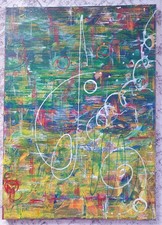 Selbstgemaltes Bild Acryl  Leinwand 50×70 "Universum der Möglichkeiten "