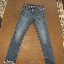 Express Jeans Women  s Size 6R Ankle Legging High Rise Denim Light Blue Wash