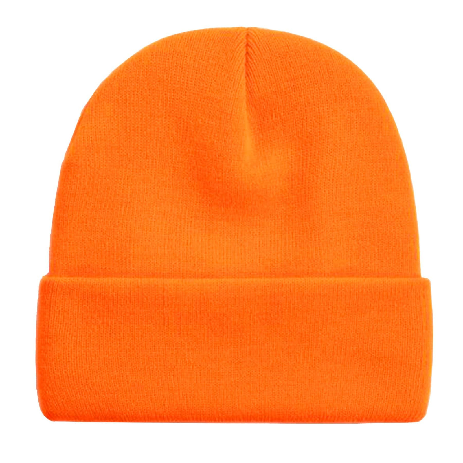 Warm Acrylic Knit Cuffed Beanie Cap for Men & Women - Soft Unisex Winter Hat for Cold Weather, Stylish & Comfortable Design-image