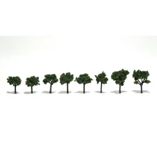 Woodland Scenics TR1501 Deciduous Trees (8) Medium Green .75-1.25" Ready-Made