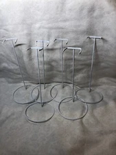 8” Tall Set Of 6 Unmovable Wire Metal Stands For BJD Ball Jointed Doll Various C