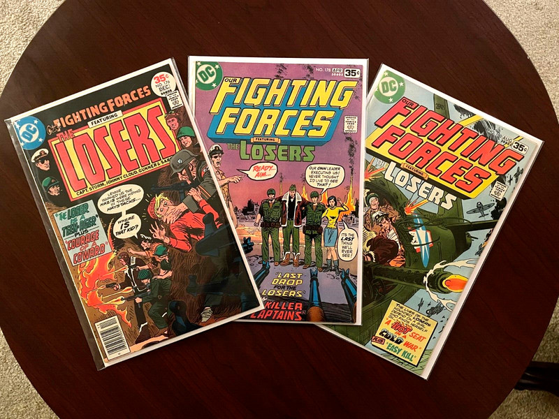 Our Fighting Forces #176 #178 #180 (DC 1978) Losers WWII Joe Kubert Bronze Age