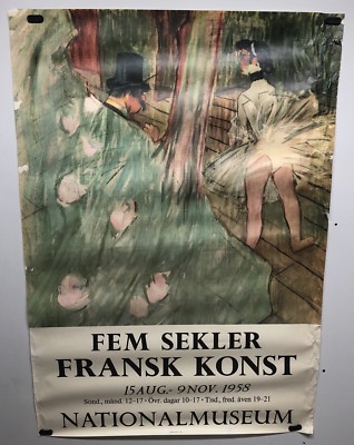 Original Vintage poster Fransk Konst 1958 Brussels National Museum