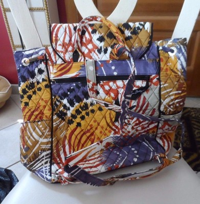 Vera Bradley drawstring backpack in Painted Feathers #2 | eBay