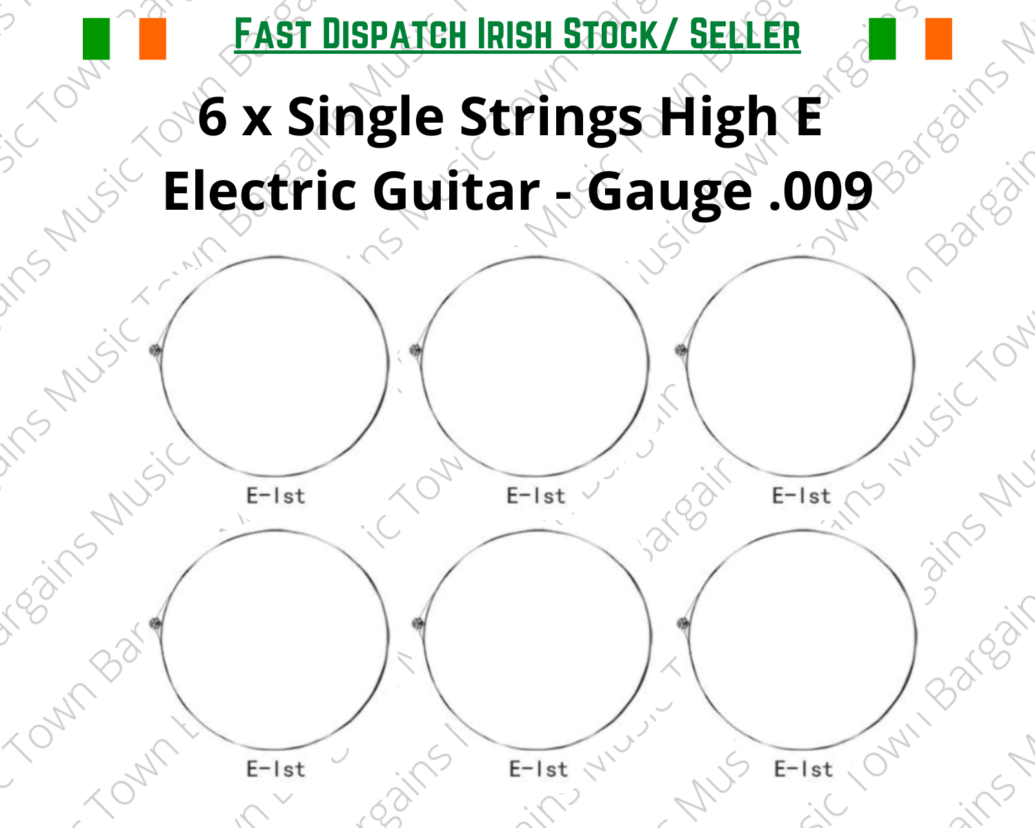 Electric Guitar Single Strings High E 009 x 6 Strings 9's Orphee 1st