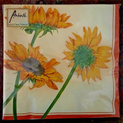 Ambiente Servietten Tissue 3lagig 33x33 cm  Sun Shine orange Serviettentechnik