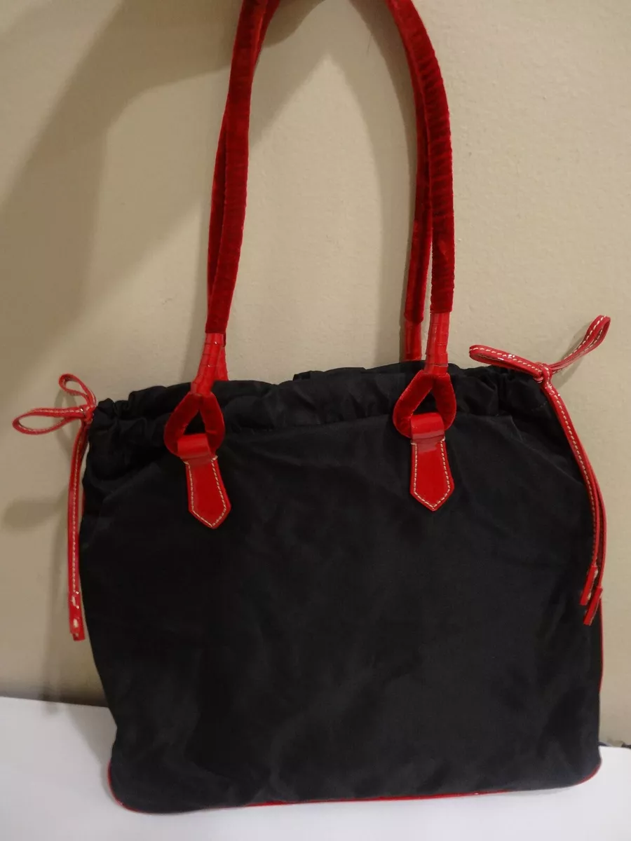 Prada red velvet hot sale bag