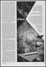 1957 Martin Denver Colorado Titan ICBM Missiles Vintage Print Ad