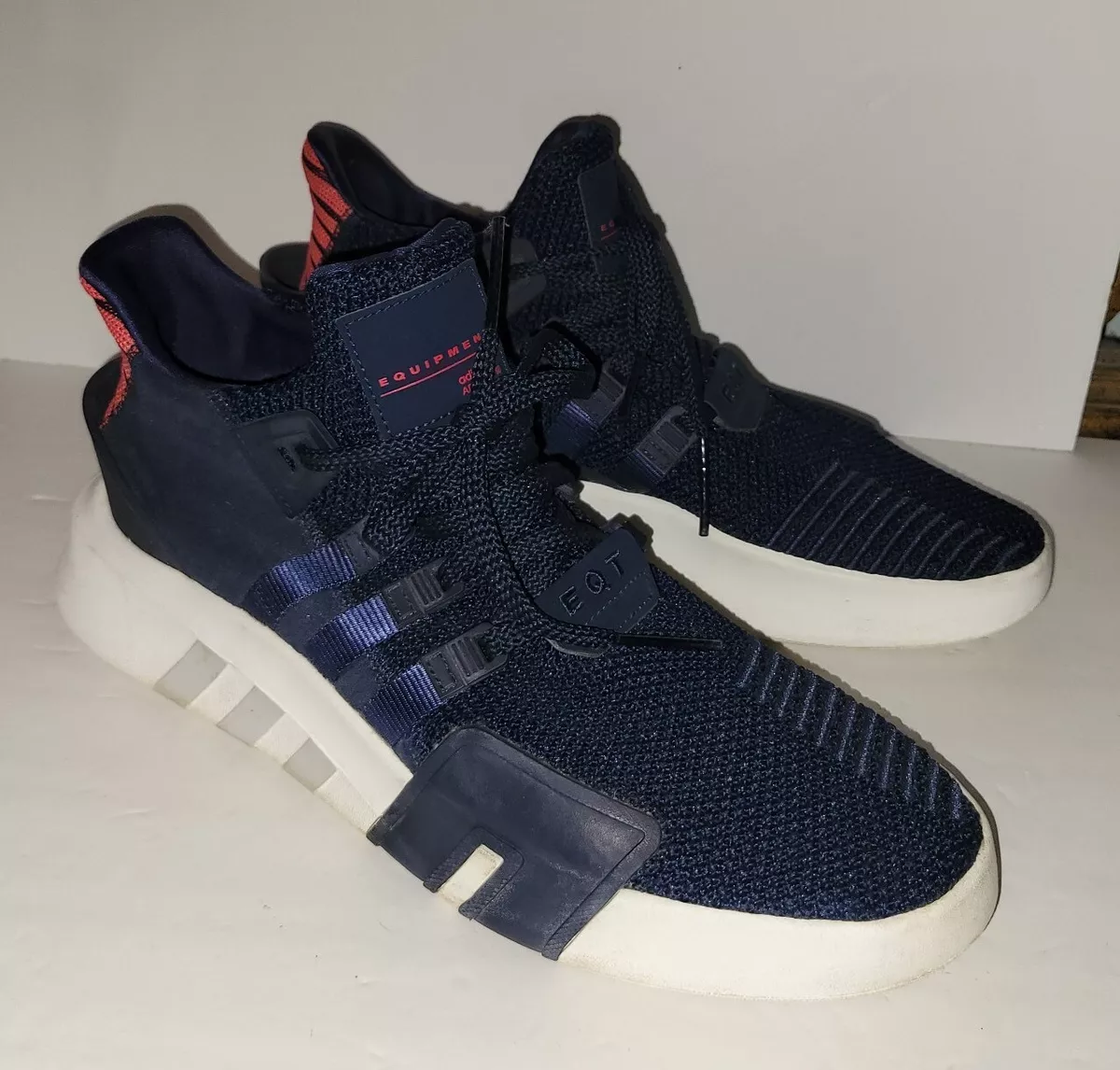 ADIDAS EQT ADV/91-18 Navy Blue Stretch Fabric Athletic Sneakers 12 | eBay