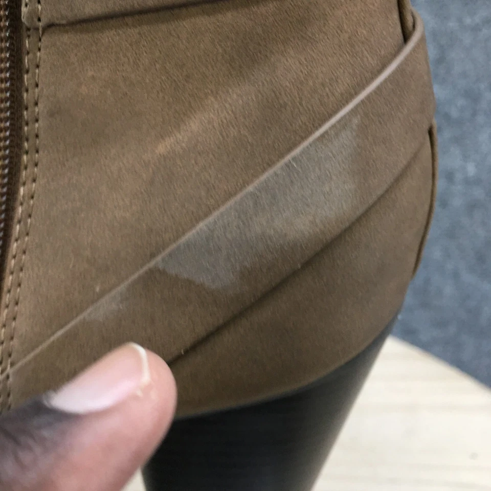 Charlotte Russe Botas Mujer 7 Botines Marrón Imitación Cuero Tacones Bloque Foto 3 de 4