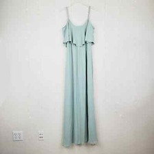 Show Me Your Mumu Caitlin Ruffle Chiffon Maxi Dress XL NWT Dusty Mint Crisp