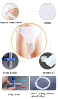 External Catheter-Men, Reusable, for Disable person, hospital, travel