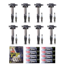 8X Ignition Coil & 8X Denso Platinum Spark Plug for 05-09 Land Rover LR3 V8 4.4L