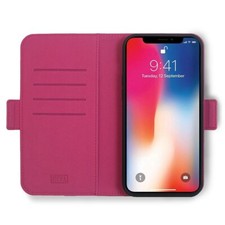 CEVA 2-in-1 Detachable Wallet Case For iPhone X/Xs (Raspberry) UK Stock