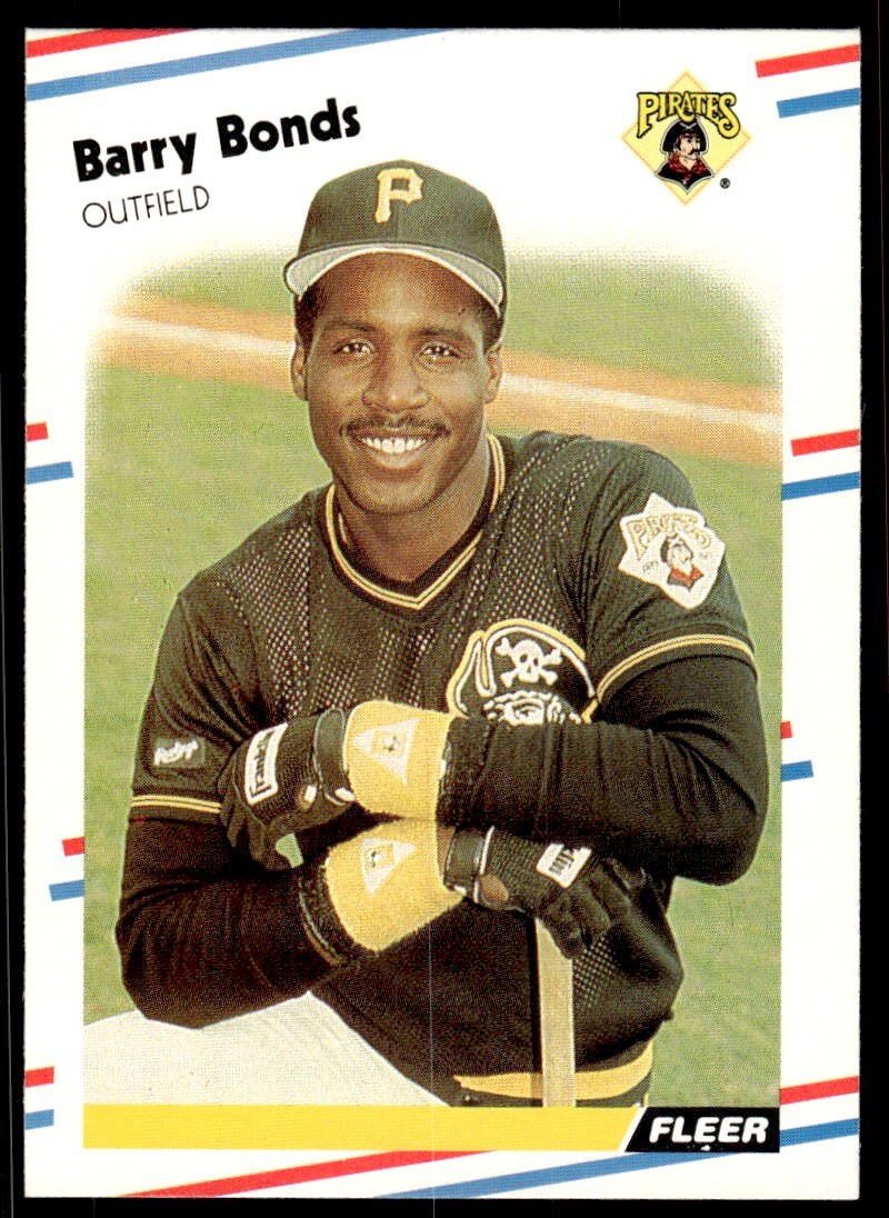 バーリーボンズ 1988 Fleer Baseball Card Barry Bonds Pittsburgh Pirates #322