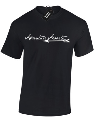 ADVENTURE WAITS HERREN T-SHIRT UNISEX GROSSE GRÖSSEN 3XL 4XL 4XL COOL TIME DESIGN NEU