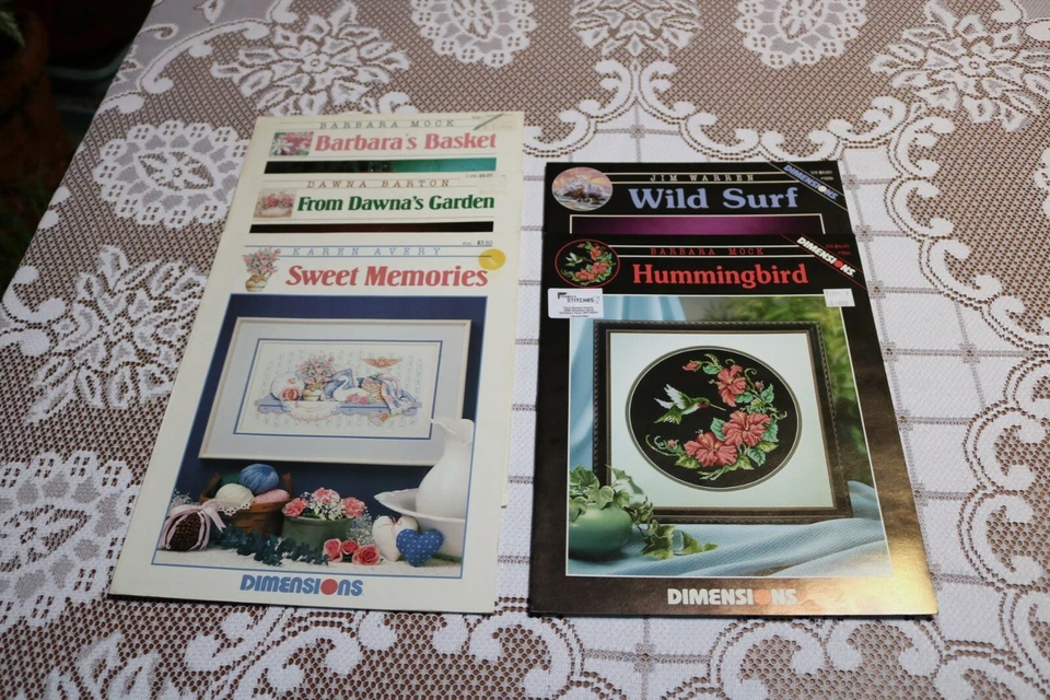 DIMENSIONS CROSS STITCH 152 Barb Basket 170 Dawna Garden 341 HUMMINGBIRD UPICK - Image 2 of 4