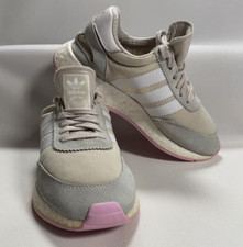 Scarpe da ginnastica Adidas donna Iniki Runner taglia 6 grigio/rosa I-5923 basse stringate