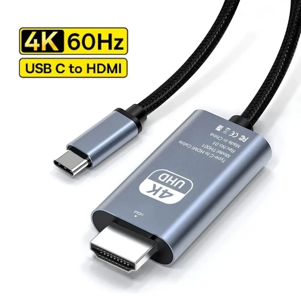 USB-C zu HDMI Kabel 4K UHD Typ C auf HDMI für Samsung Huawei Sony Xiaomi TV - Bild 2 von 4