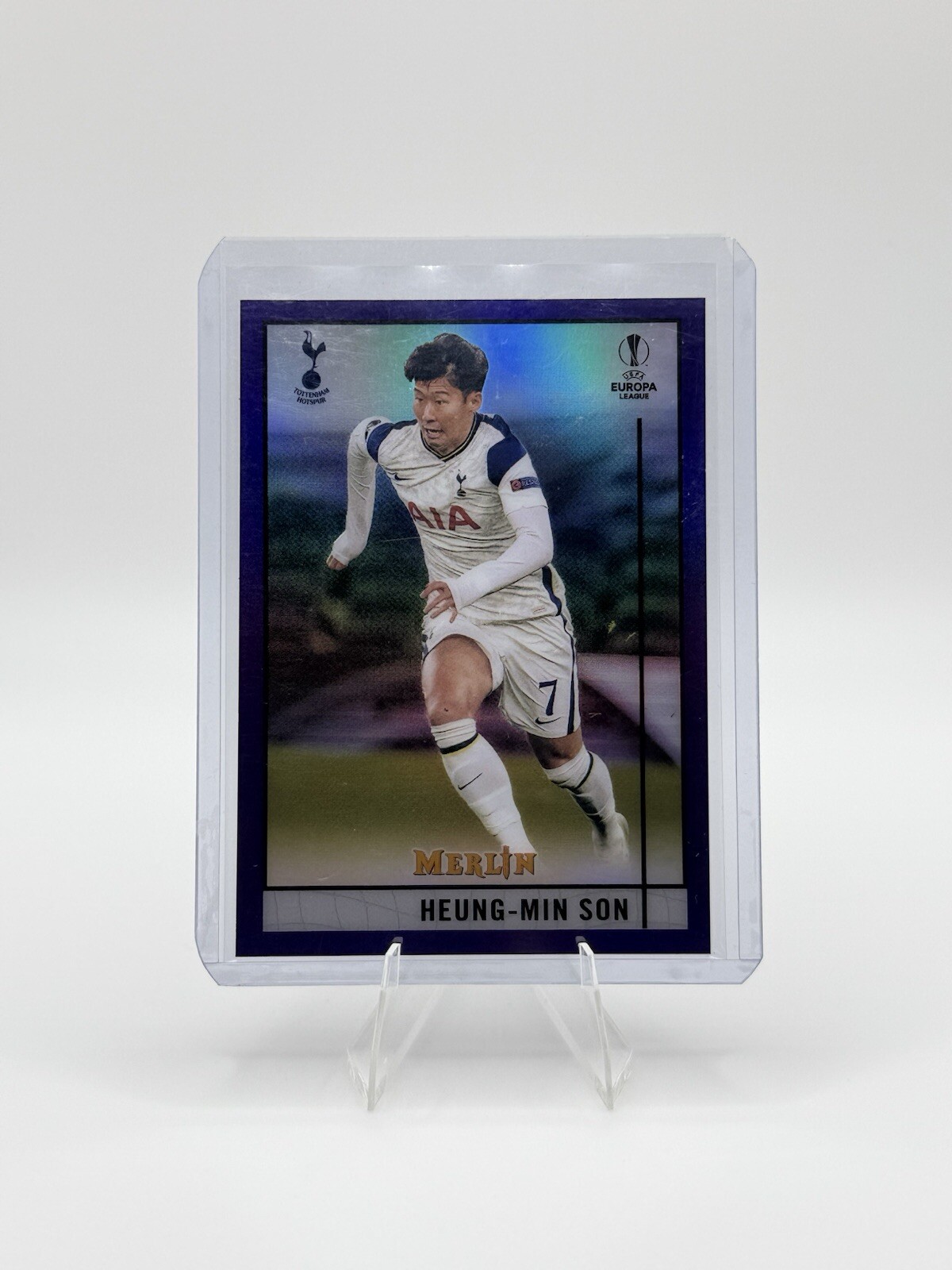 2020 Topps Merlin Collection Chrome UCL Purple Refractor /299 Heung-Min Son #44