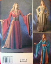 SEWING PATTERN Simplicity 1487 GAME OF THRONES MEDIEVAL DRESS GOWN sz 14-22 