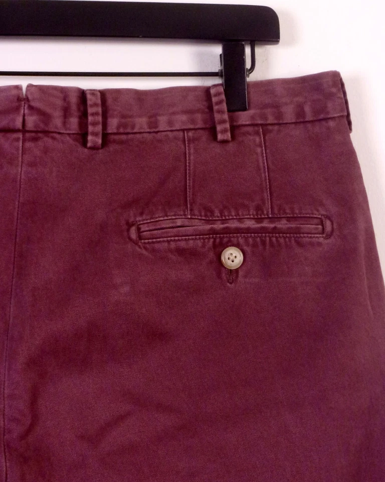 Usado en Excelente Condición Peter Millar SUAVE Pima Algodón Granate Caqui Chino Vestido Pantalones Talla 34 Foto 2 de 4