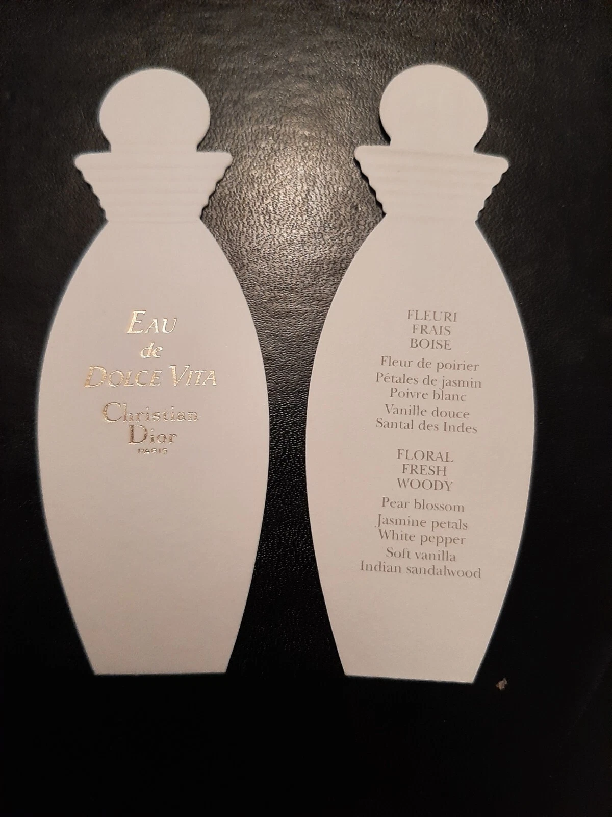 Carte Parfumée   Perfume Card . C. Dior   Dolce vita