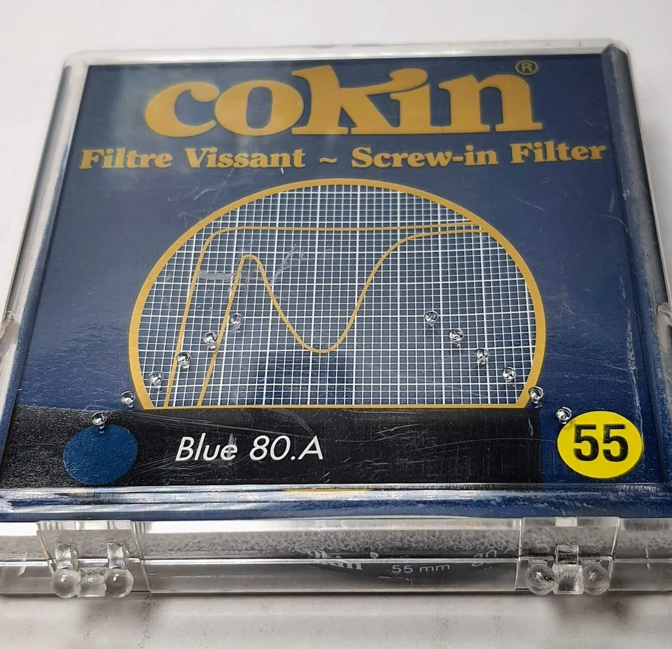 55mm Cokin 80A Blue Glass Lens filter 80 A France Coated 55 mm Camera Color 80-A - Image 2 of 4