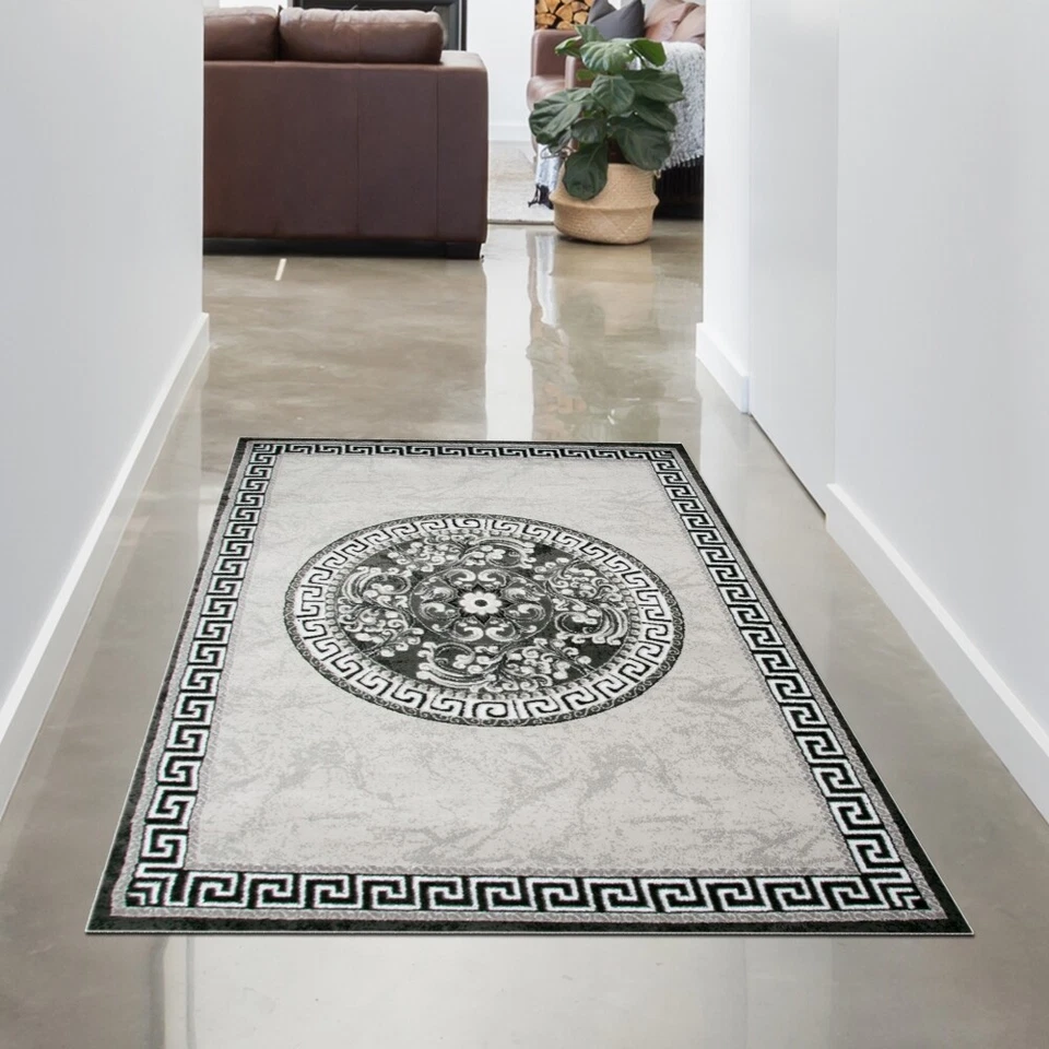 Tapis Oriental avec bordure & fil scintillant | OEKO-TEX | crème gris - Photo 2/4
