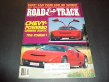 Road and Track Dec 1986 Chevy Powered German Exotic Kodiak ID:43986