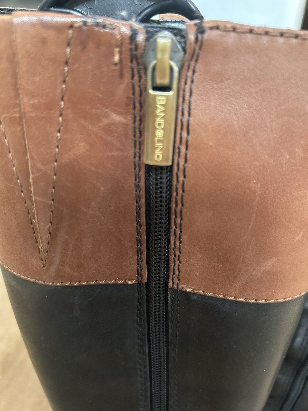 Bandolino Women’s Boots Black Brown Leather 7.5 E… - image 8