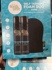 2 x Bondi Sands Self Tanning Foam DARK (6.76Oz) Coconut Scent + Mitt