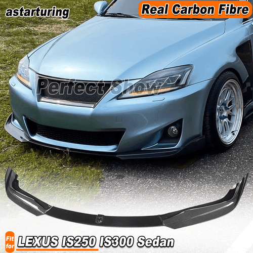 For LEXUS IS250 IS300 Sedan 11-12 REAL Carbon Front Bumper Lip Spoiler Splitter  - Picture 1 of 12