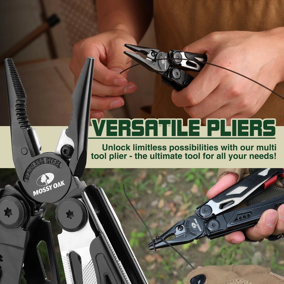 Multitool, 19-in-1 Stainless Steel Multi Tool Pliers, Survival Tools with Fir... - Image 2 of 4