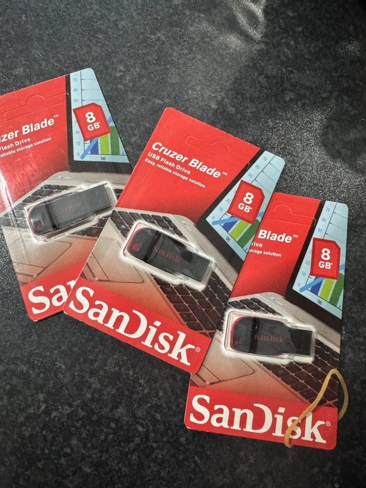 Genuine Sandisk Cruzer Blade USB Flash Drive 8 GB