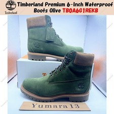 Timberland Premium 6-Inch Waterproof Boots Olive TB0A6G1REKB Men's Size