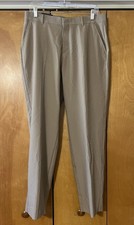 Izod Boys Khaki Flat Front Stretch Devant Plat Extensible Dress Pant Sz 20H NWT