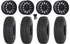 Fuel Cycle 15" Wheels Black +38mm 33"Chicane LT Tires UForce U10Pro/U10XL Pro