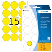 Herma 2271 Gelbe Klebepunkte 480 Stk Ø 32 Mm Selbstklebend