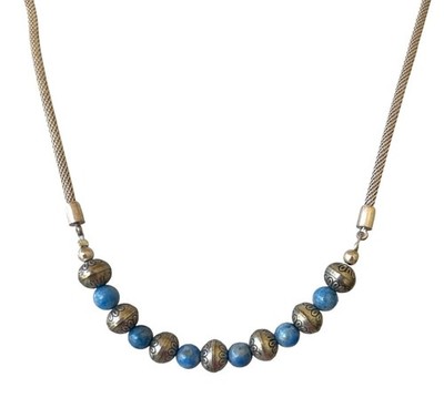 Carolyn Pollack Carlisle Jewelry Southwestern Sodalite Sterling Silver Necklace