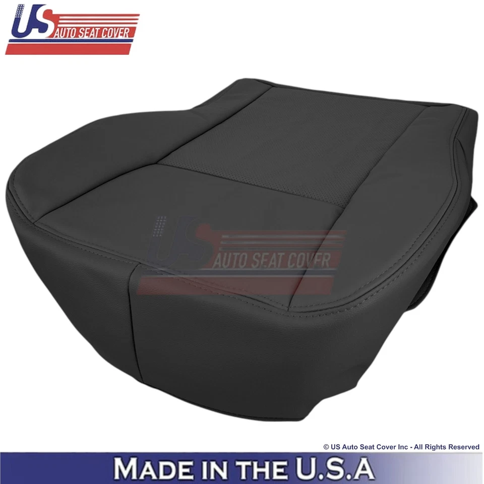 Cubierta de asiento de repuesto negra para parte inferior del conductor de cuero para Cadillac CTS 2003-2007 Foto 4 de 4