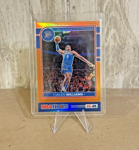 Jalen Williams Orange Prizm Premium /199 2024-25 Panini NBA Hoops #201