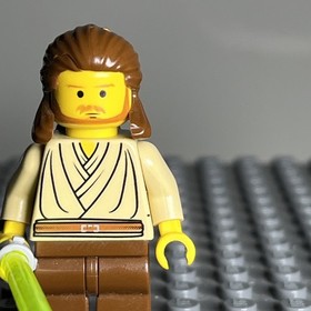 Vintage Lego Qui-Gon Jinn Minifigure Star Wars Episode 1 - SW0027 - 3E