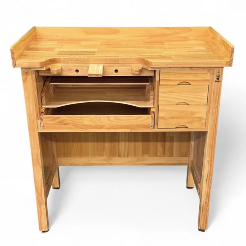 Jewelry Bench Solid Wood Workbench with Drawers Jewelers Bench Arts and Crafts