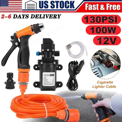 #ad #ad 12V 160PSI Washdown Wash Pump Kit Electric DIY Car Washer Cleaner Sprayer Tool $25.99
